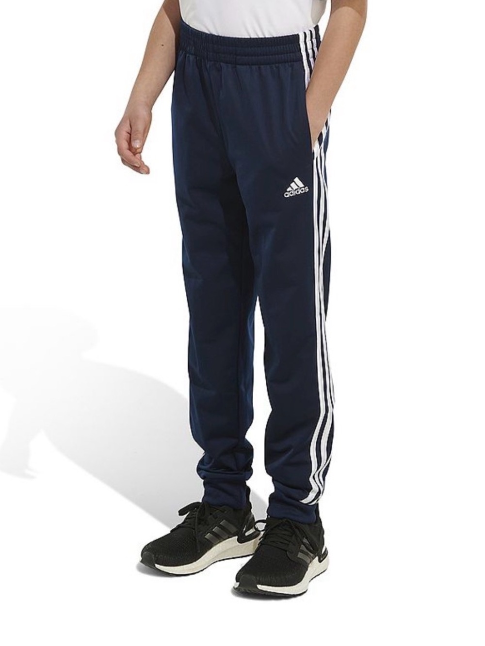 adidas Navy Track Pants with White 3-Stripes -Brand New With Tags